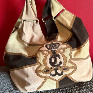 EXTREMELY RARE - JUICY COUTURE XL Suede Patchwork Hobo Bag - NEVER USED
